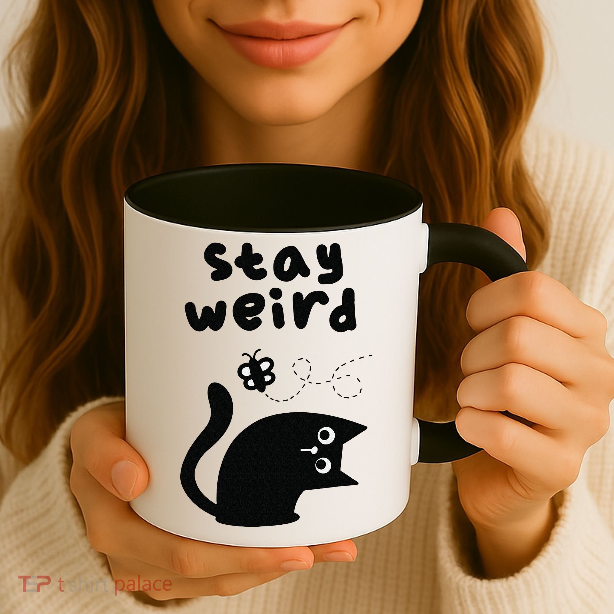 Stay Weird Cat Coffee Mug