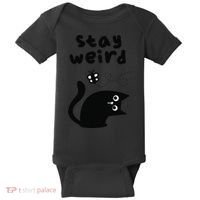 Stay Weird Cat Baby Bodysuit thumb 0