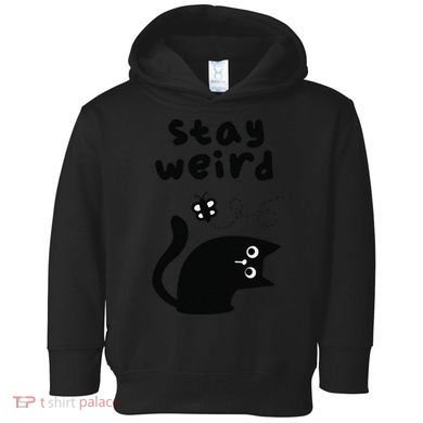 Stay Weird Cat Toddler Hoodie