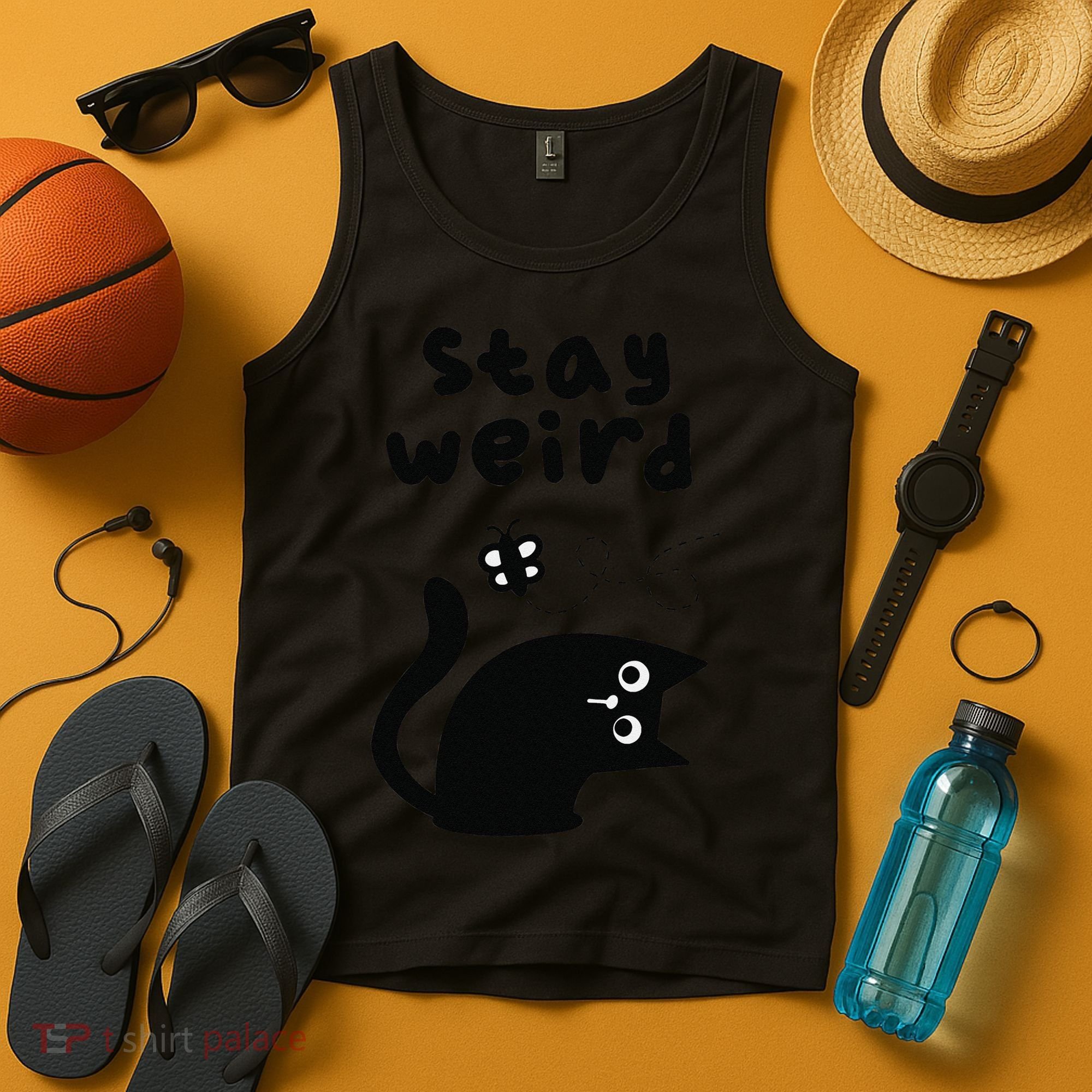 Stay Weird Cat Tank Top