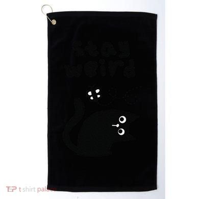 Stay Weird Cat Golf Towel