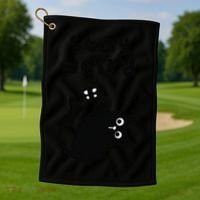 Stay Weird Cat Golf Towel thumb 1