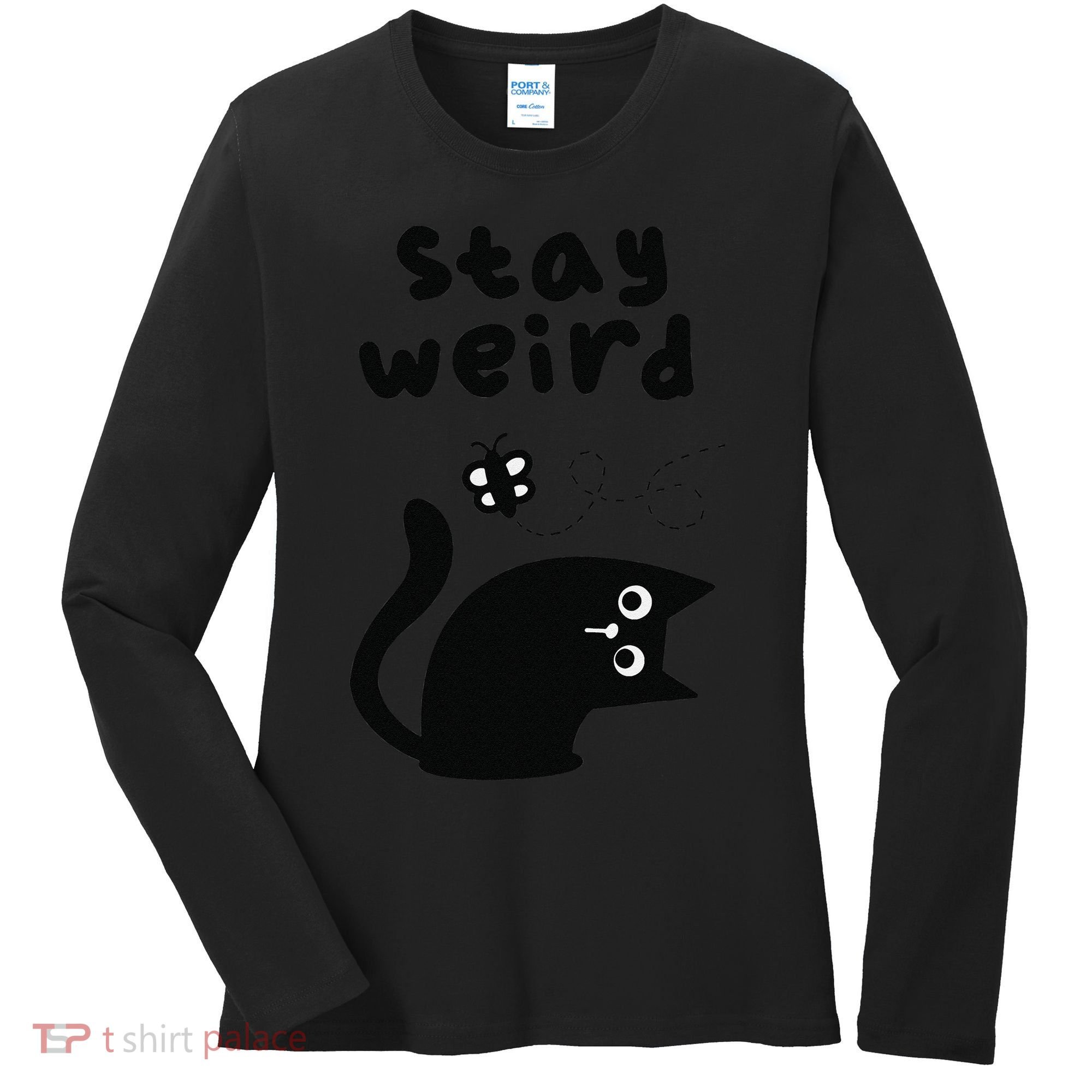Stay Weird Cat Women's Long Sleeve Shirt