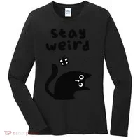 Stay Weird Cat Women's Long Sleeve Shirt thumb 0