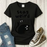 Stay Weird Cat Women's T-Shirt thumb 3