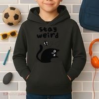 Stay Weird Cat Kids Hoodie thumb 2