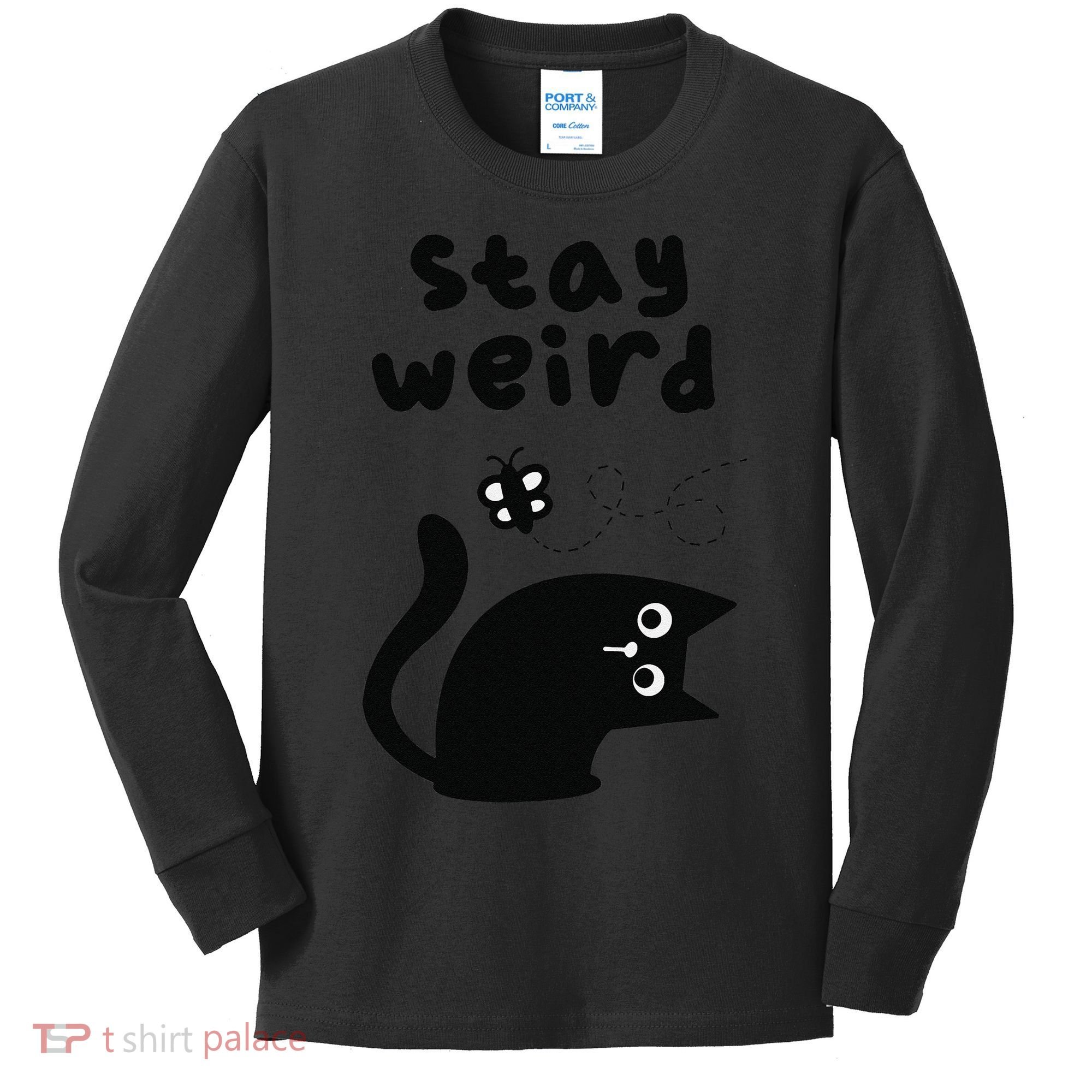 Stay Weird Cat Kids Long Sleeve Shirt