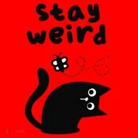 Stay Weird Cat Santa Hat thumb 1