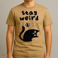 Stay Weird Cat T-Shirt thumb 3
