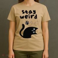 Stay Weird Cat T-Shirt thumb 4