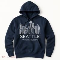 Seattle Washington Downtown Skyline Hoodie Souvenir Hoodie Hoodie thumb 0