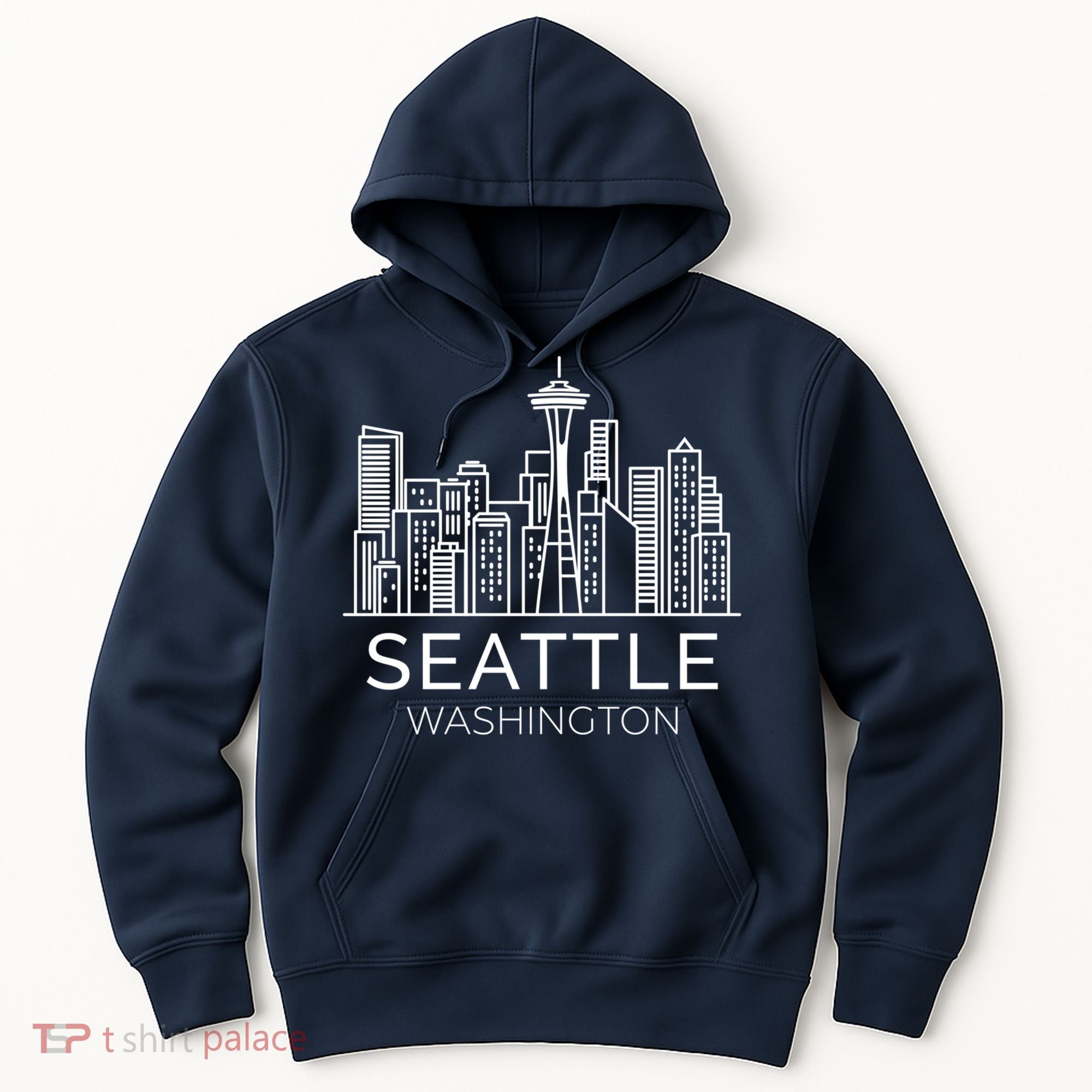 Seattle Washington Downtown Skyline Hoodie Souvenir Hoodie Hoodie