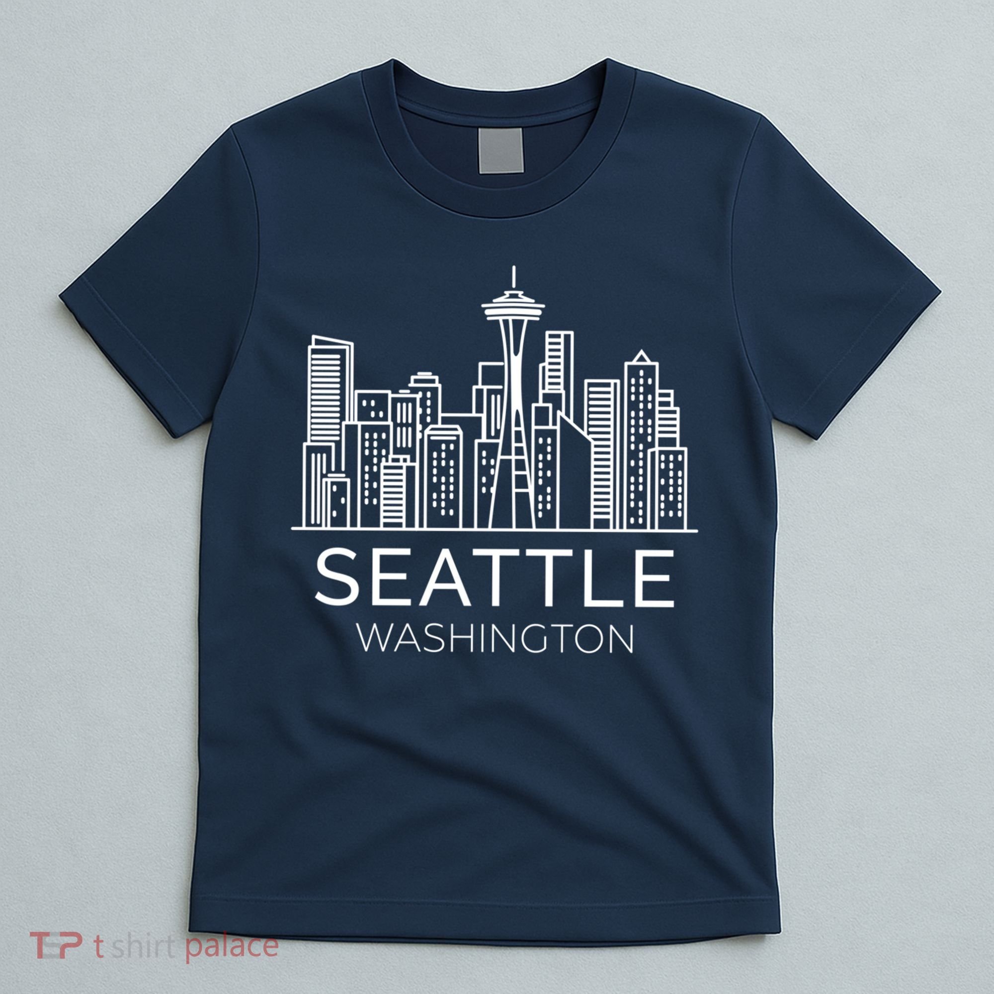 Seattle Washington Downtown Skyline Hoodie Souvenir Hoodie T-Shirt