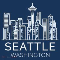 Seattle Washington Downtown Skyline Hoodie Souvenir Hoodie Women's Hoodie thumb 2