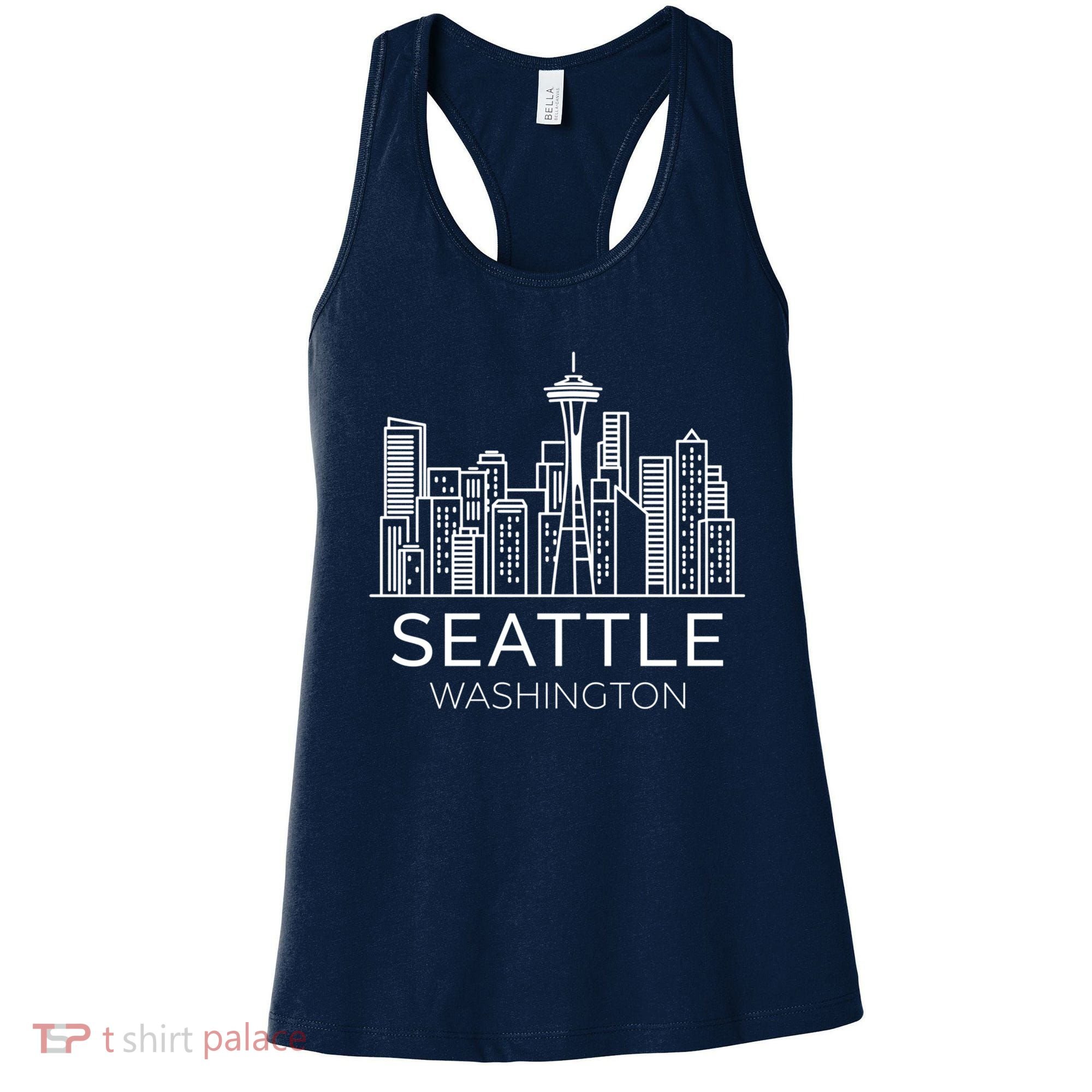Seattle Washington Downtown Skyline Hoodie Souvenir Hoodie Women's Tank Top