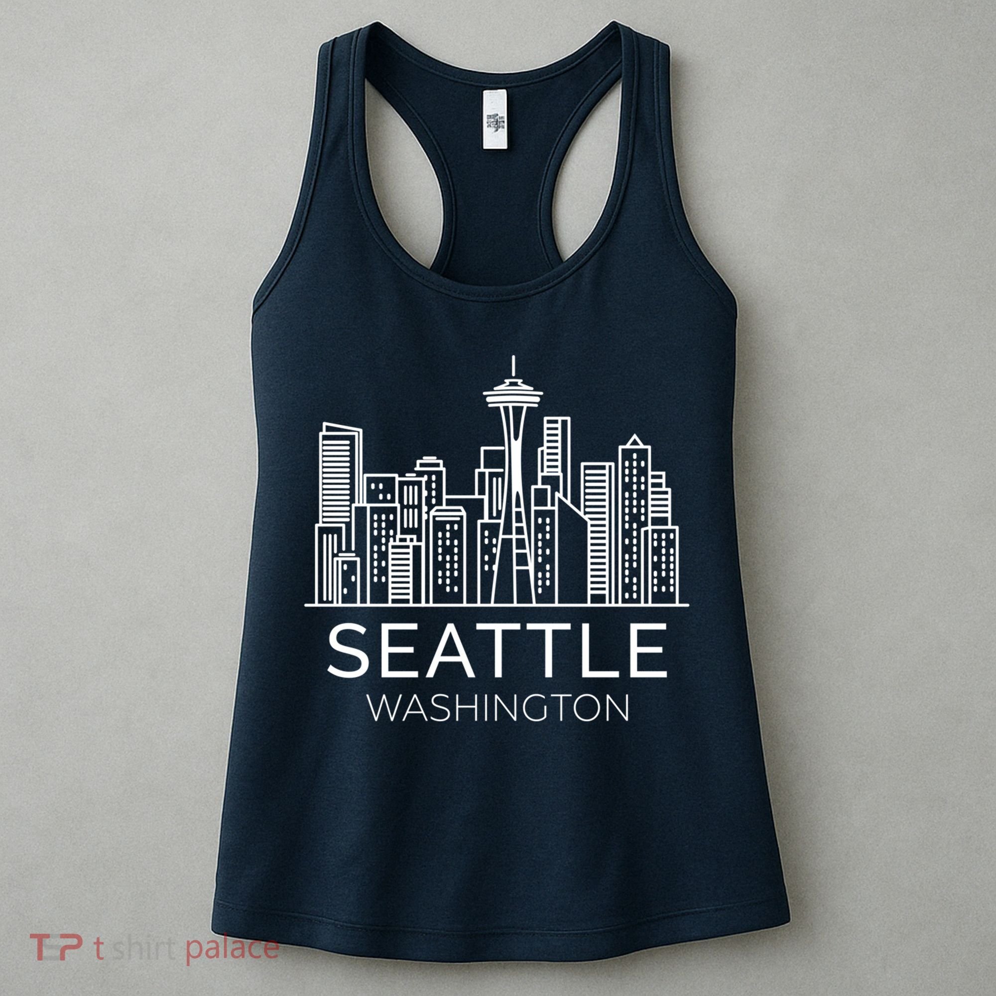 Seattle Washington Downtown Skyline Hoodie Souvenir Hoodie Women's Tank Top