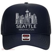 Seattle Washington Downtown Skyline Hoodie Souvenir Hoodie Hat thumb 0