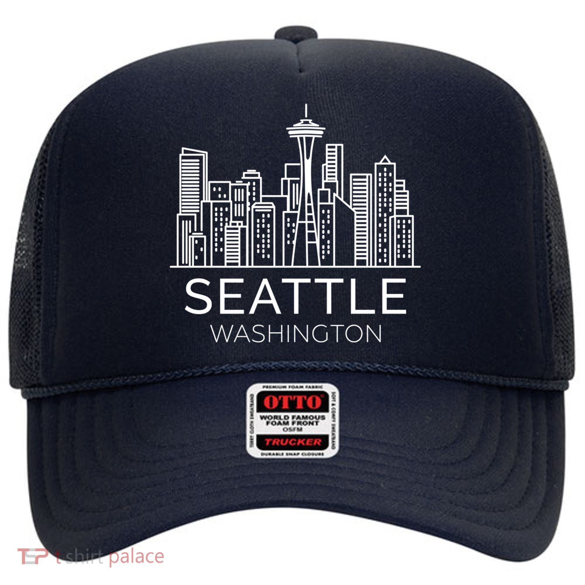 Seattle Washington Downtown Skyline Hoodie Souvenir Hoodie Hat
