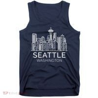 Seattle Washington Downtown Skyline Hoodie Souvenir Hoodie Tank Top thumb 0