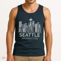 Seattle Washington Downtown Skyline Hoodie Souvenir Hoodie Tank Top thumb 3