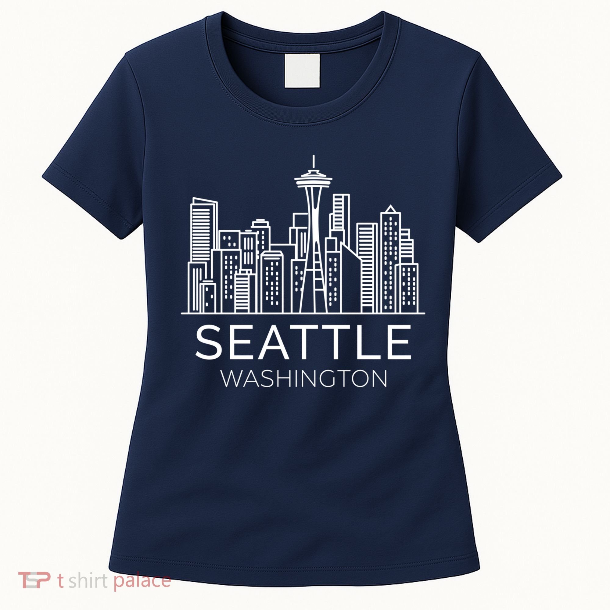 Seattle Washington Downtown Skyline Hoodie Souvenir Hoodie Women's T-Shirt