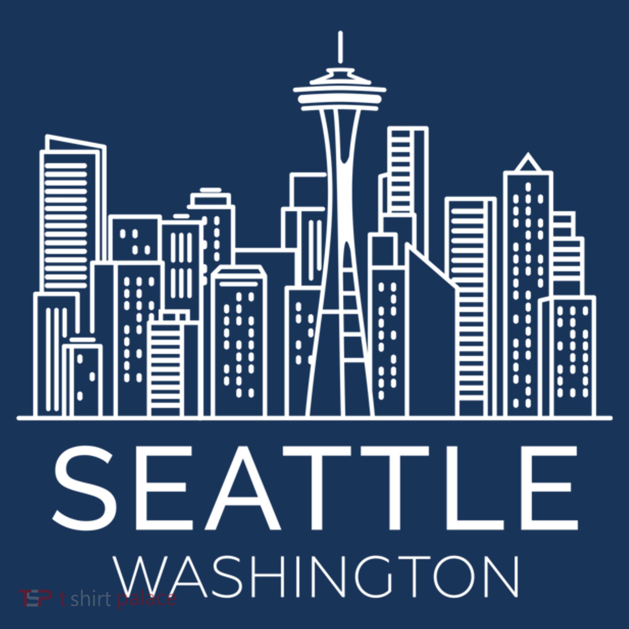 Seattle Washington Downtown Skyline Hoodie Souvenir Hoodie Kids Sweatshirt