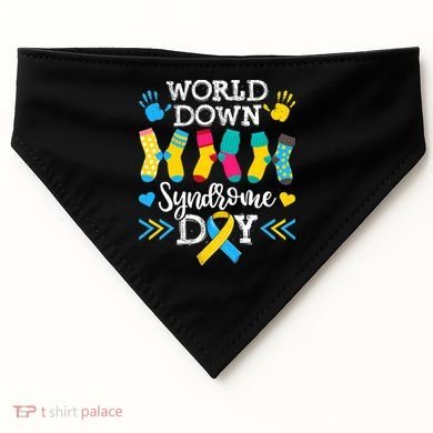 Socks World Down Syndrome Awareness Day USA-Made Doggie Bandana