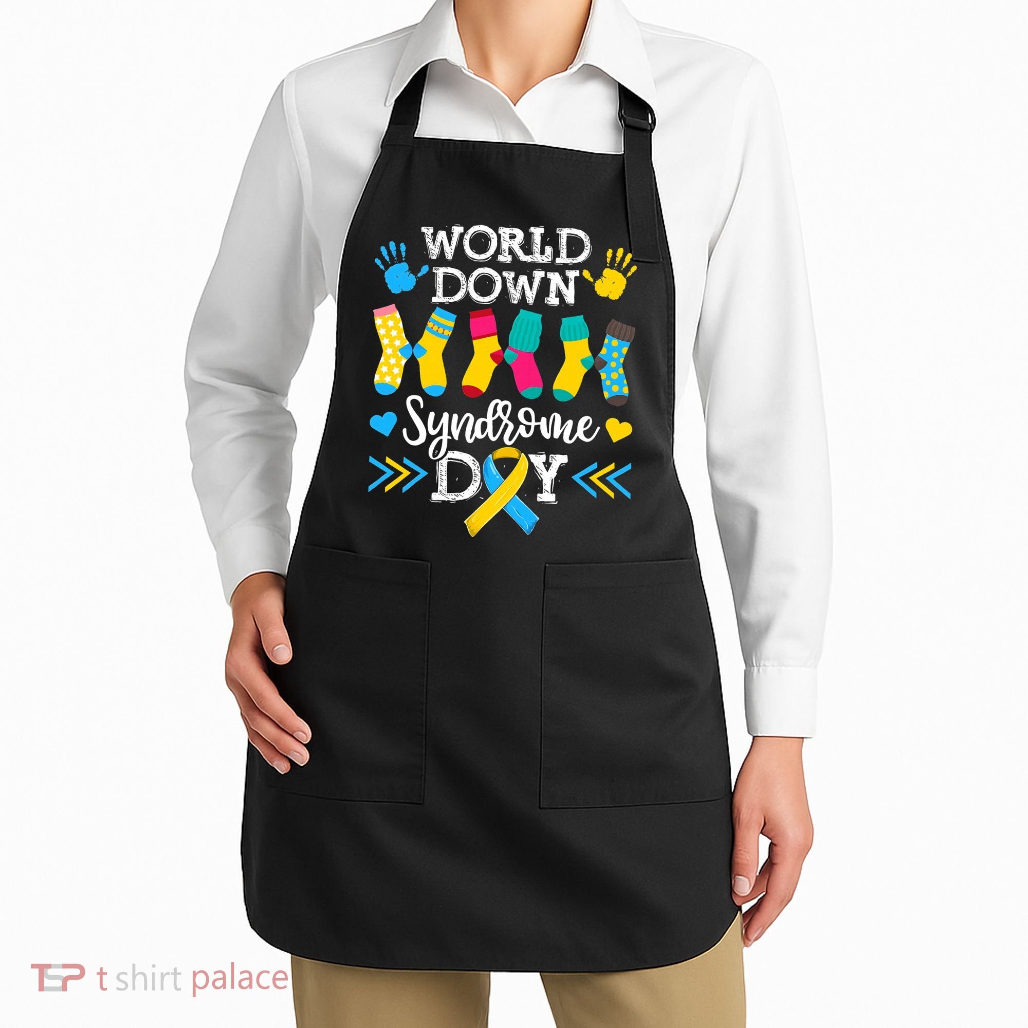 Socks World Down Syndrome Awareness Day Apron
