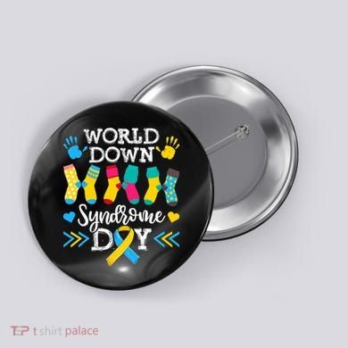 Socks World Down Syndrome Awareness Day Button
