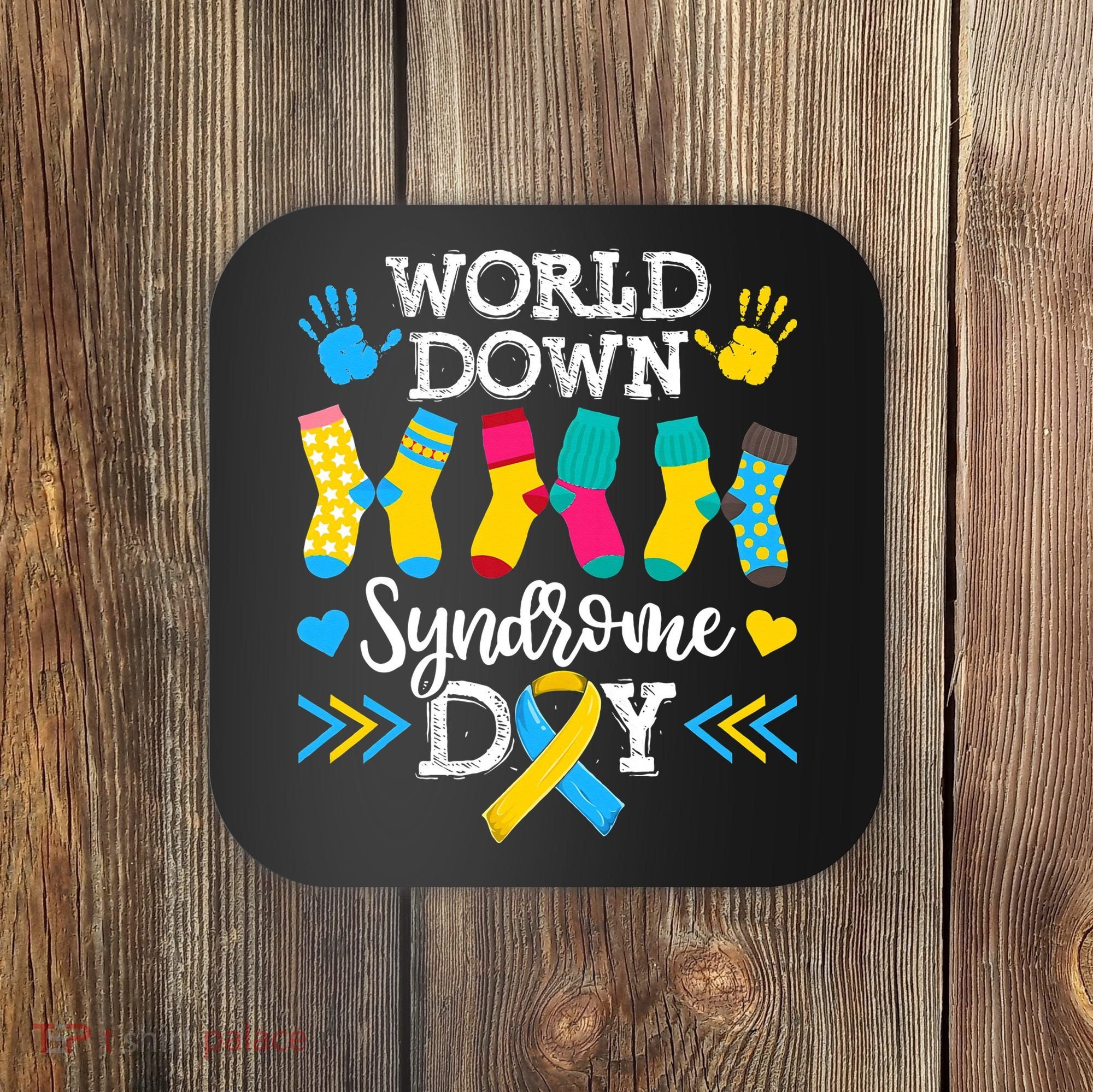 Socks World Down Syndrome Awareness Day Coaster