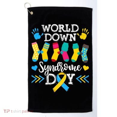 Socks World Down Syndrome Awareness Day Golf Towel