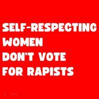 Selfrespecting Women DonT Vote For Rapists Ornament thumb 1