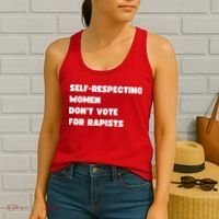 Selfrespecting Women DonT Vote For Rapists Women's Tank Top thumb 2