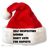 Selfrespecting Women DonT Vote For Rapists Santa Hat thumb 0