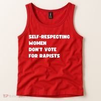 Selfrespecting Women DonT Vote For Rapists Tank Top thumb 2