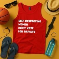 Selfrespecting Women DonT Vote For Rapists Tank Top thumb 4