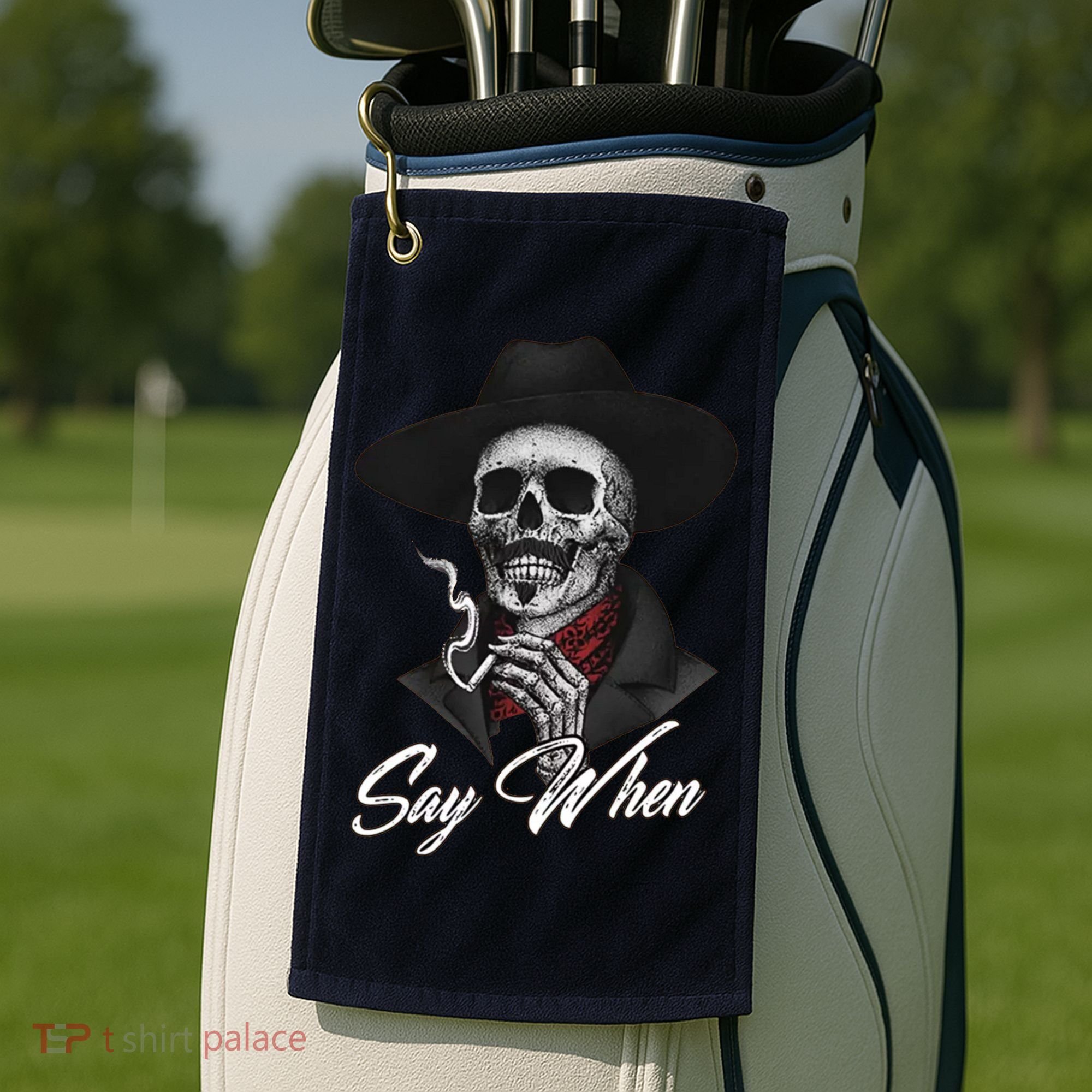 Say When Doc Holiday Golf Towel