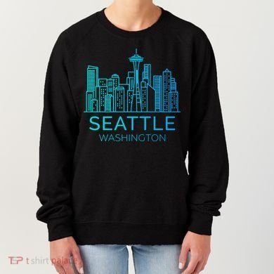 Seattle Washington Downtown Skyline Women's Sweatshirt