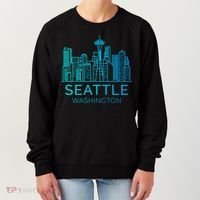 Seattle Washington Downtown Skyline Women's Sweatshirt thumb 0