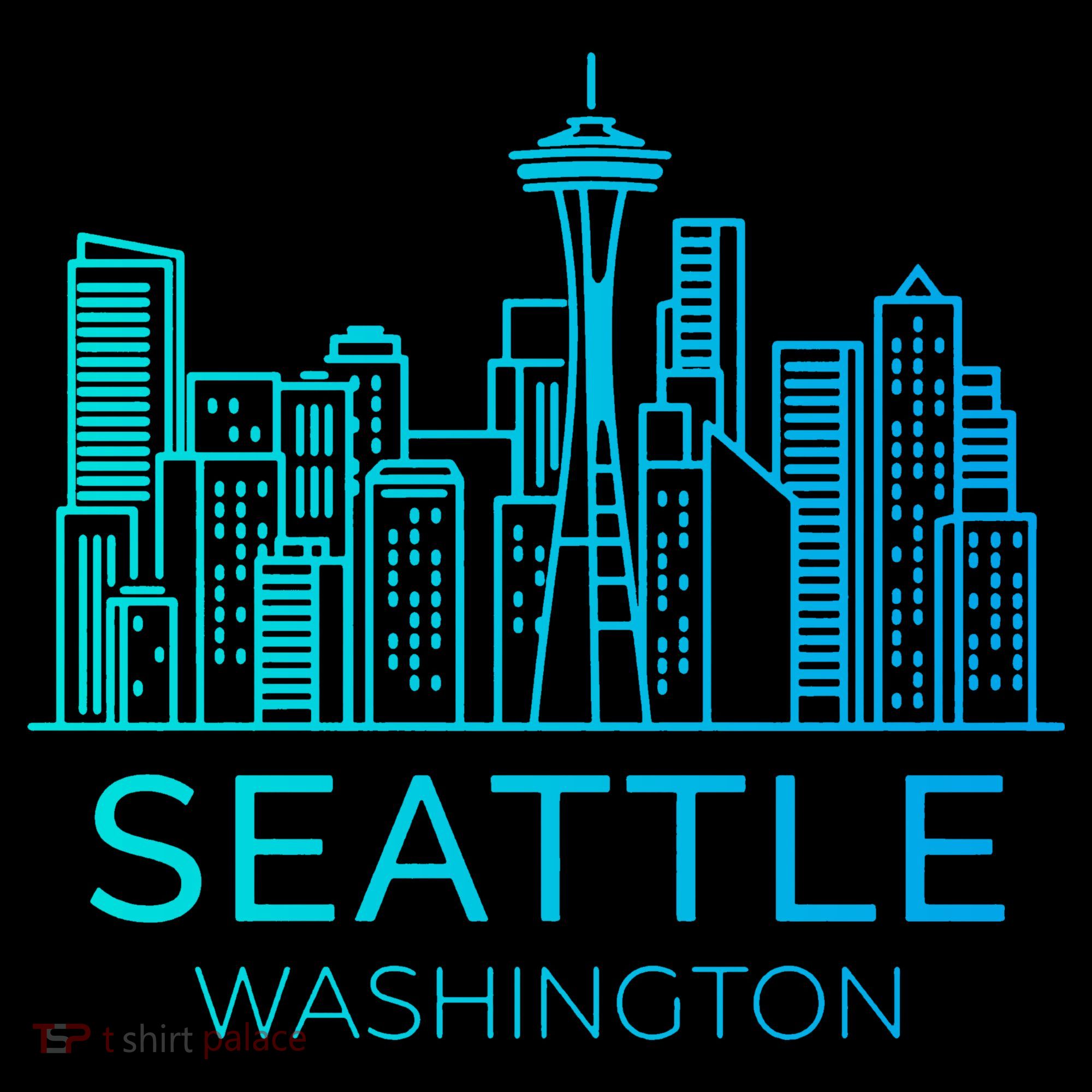 Seattle Washington Downtown Skyline Doggie Tank