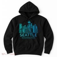 Seattle Washington Downtown Skyline Hoodie thumb 0