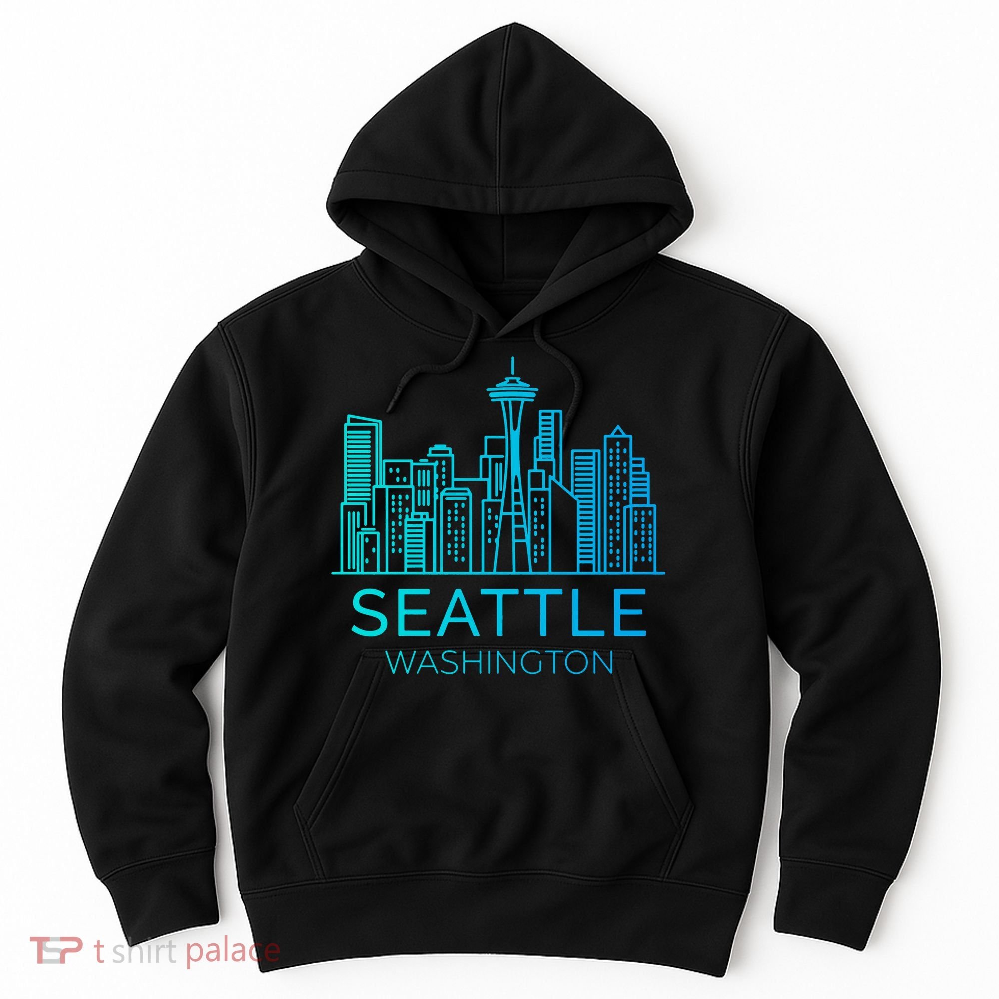 Seattle Washington Downtown Skyline Hoodie
