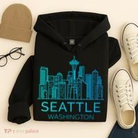 Seattle Washington Downtown Skyline Hoodie thumb 4