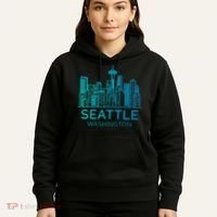 Seattle Washington Downtown Skyline Hoodie thumb 5