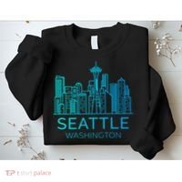 Seattle Washington Downtown Skyline Sweatshirt thumb 2