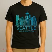 Seattle Washington Downtown Skyline T-Shirt thumb 3