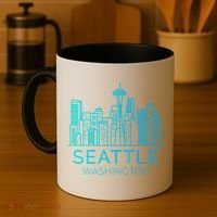 Seattle Washington Downtown Skyline Coffee Mug thumb 4