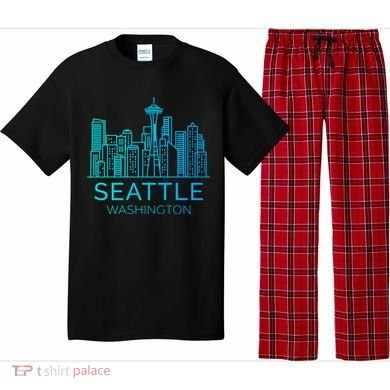 Seattle Washington Downtown Skyline Pajama Set