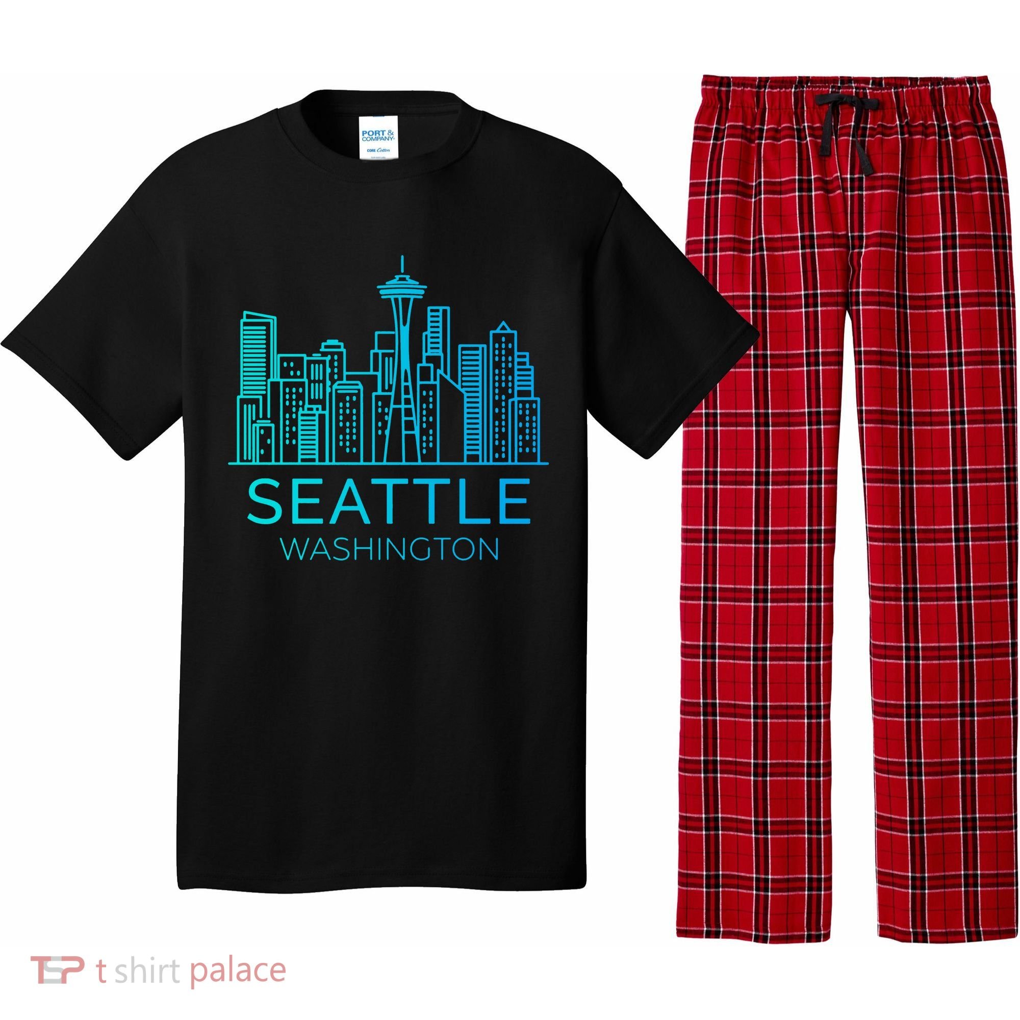 Seattle Washington Downtown Skyline Pajama Set