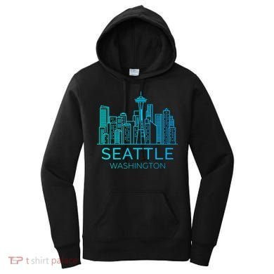 Seattle Washington Downtown Skyline Women's Hoodie
